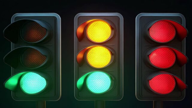 Traffic Lights at Night