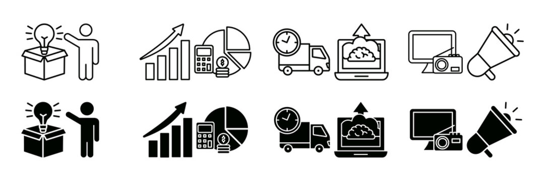 Programming icon set. technology and security symbol. Vector illustration
