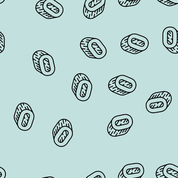 null number vector line seamless pattern null number sign illustration
