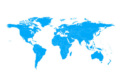 Fototapeta premium world map horizontal 01 illustration image graphic for design projects presentations digital media marketing visuals professional commercial content