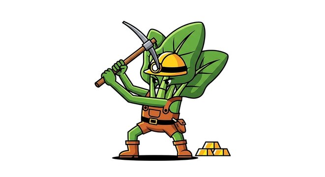 Cartoon green alien standing on a planet.