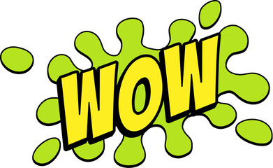 Fototapeta premium WOW Comic Book Pop Art Slime Splat Graphic