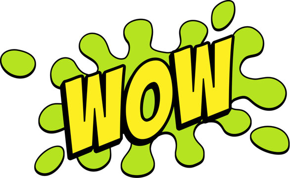 WOW Comic Book Pop Art Slime Splat Graphic