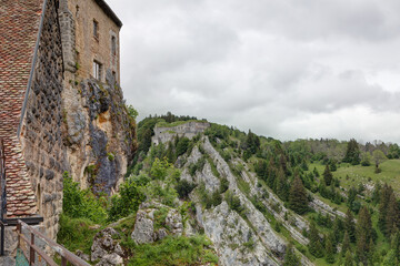 Fototapeta premium Le Fort Malher à La Cluse‑et‑Mijoux dans le département du Doubs