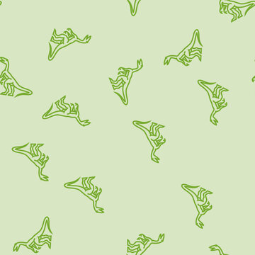 compsognathus dinosaur animal vector line seamless pattern compsognathus dinosaur animal sign illustration