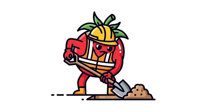 Cartoon knight with shield and sword illustration.