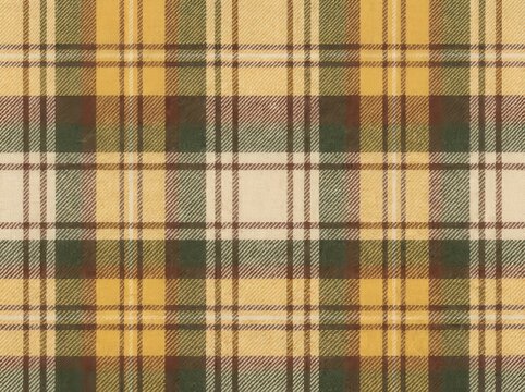 Traditional tartan plaid fabric cloth background with a repeating pattern