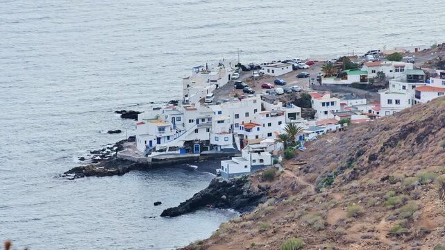 Coastal Village of Tabaiba on Atlantic Shore in Tenerife Canary Islands Spain