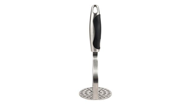 Metal potato masher isolated on transparent background