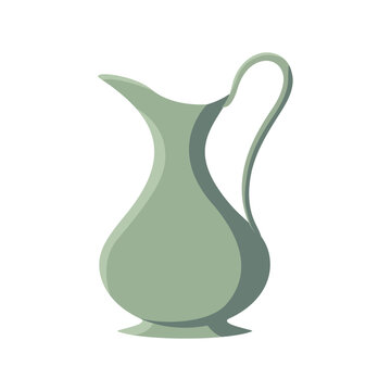 Pistachio green pitcher isolated on white background vector illustration