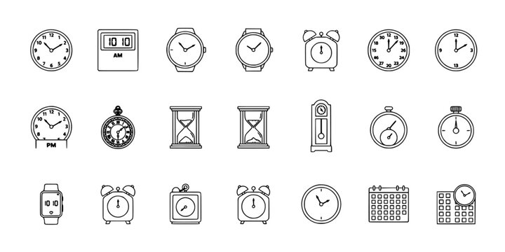 Clocks and Timepieces in Various Styles and Designs Featuring Clock, Timepiece, Analog with Digital and Alarm Elements