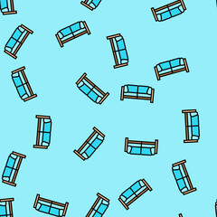 Naklejka premium outdoor sofa outdoor furniture vector seamless pattern outdoor sofa outdoor furniture sign illustration