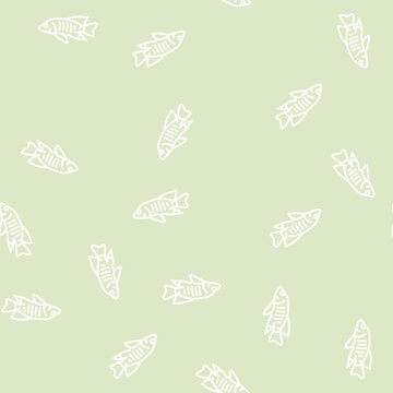 african cichlids vector line seamless pattern african cichlids sign illustration