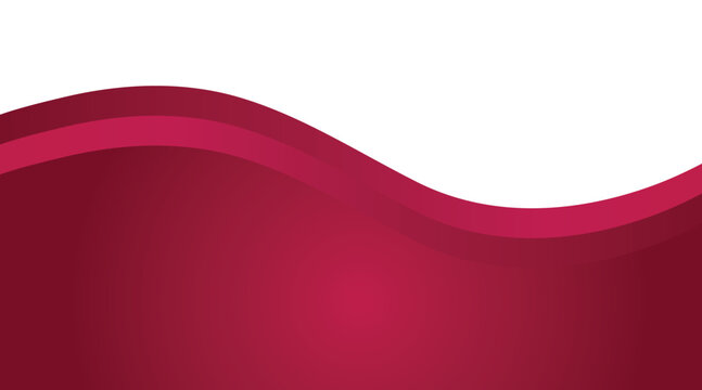 Magenta wave banner vector template. Abstract purple-red curved background designing elegant bottom borders. Simple minimalist layout graphic for corporate slides or flyers.