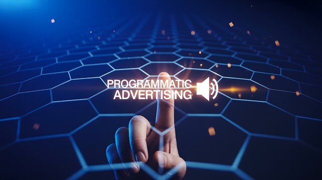 Programmatic advertising technology and digital marketing automation concept