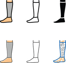 Obraz premium loose sock color icon vector. loose sock sign. isolated forms symbol