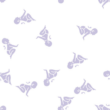 symmetrical tonic neck reflex vector glyph seamless pattern symmetrical tonic neck reflex sign illustration