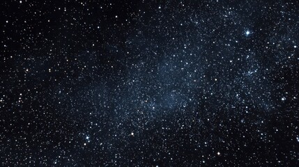 Fototapeta premium Dark starry night sky with numerous bright stars cosmic background design