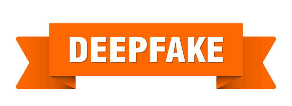 deepfake ribbon isolated on transparent background. deepfake ribbon