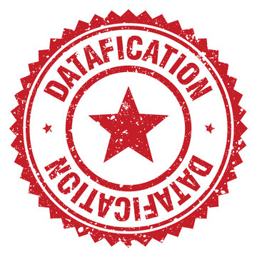 datafication red grunge round stamp. datafication stamp