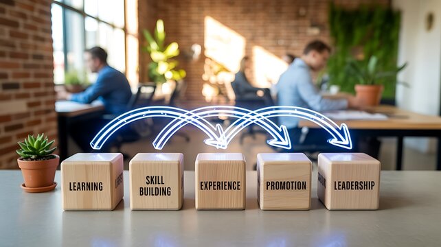 Employee learning and leadership development workplace concept