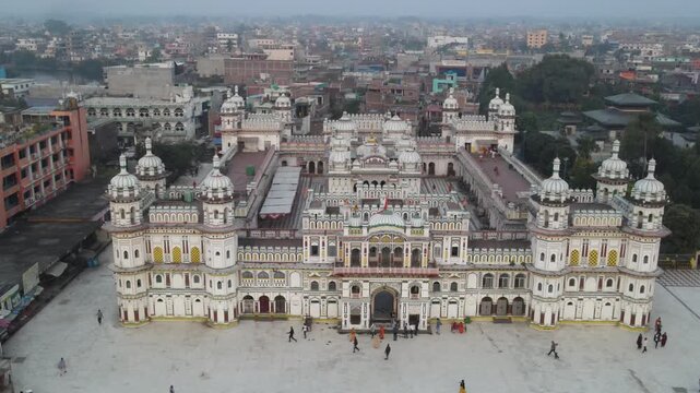 Janaki Temple Drone View of Janakpur, Nepal