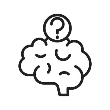 Question Mark Brain Icon