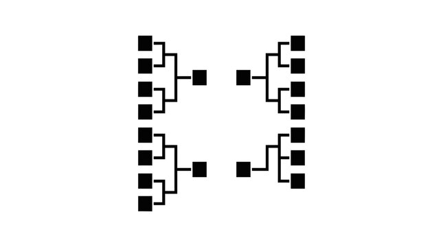 Tournament Bracket Structure, Competition Bracket, Sports Bracket, Event Bracket