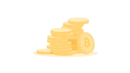 Golden coins stacked in a pile. © Abitha
