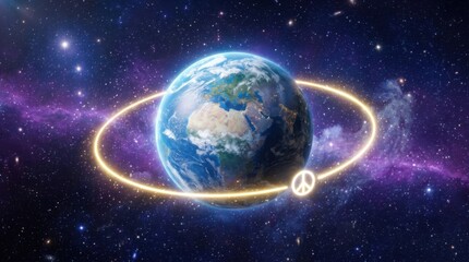 Obraz premium Earth Peace Orbit