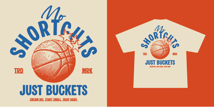 Vintage illustration of basketball t shirt design, vector graphic, typographic poster or tshirts street wear and Urban style