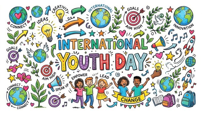International Youth Day Doodles