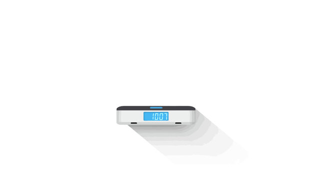 Modern digital bathroom scale device.