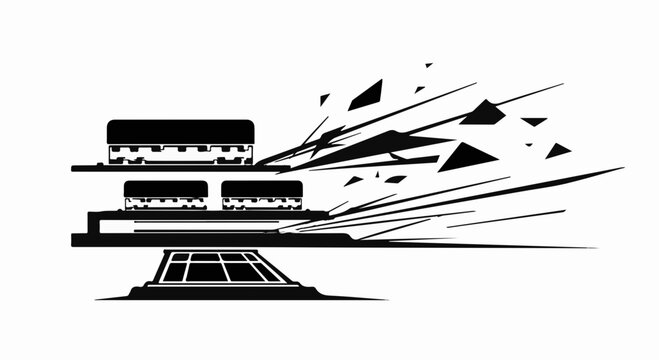 Abstract sound waves exploding from a speaker, representing energetic audio release.