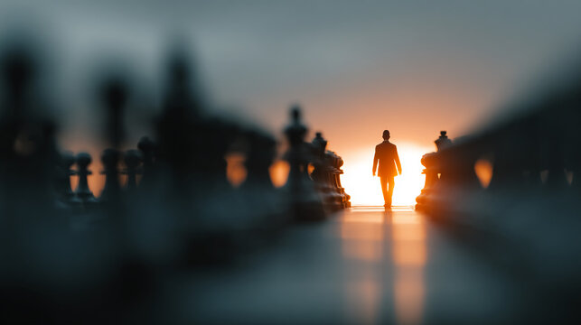 Business leadership vision concept representing strategic planning culture growth ambition innovation mindset and strong enterprise direction for long horizon success