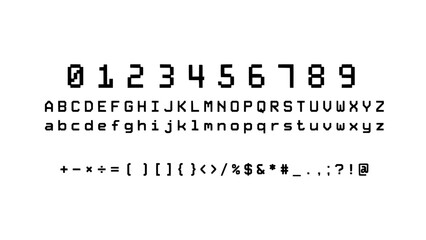 Obraz premium Symbolic Digital Display of Alphanumeric Characters and Math Symbols on Monochrome Typography Background
