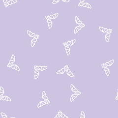 Naklejka premium bat animal in zoo vector line seamless pattern bat animal in zoo sign illustration