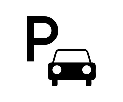 TF 014: Parking, or Car parking signs. Transportation facilities vector design and illustration.

