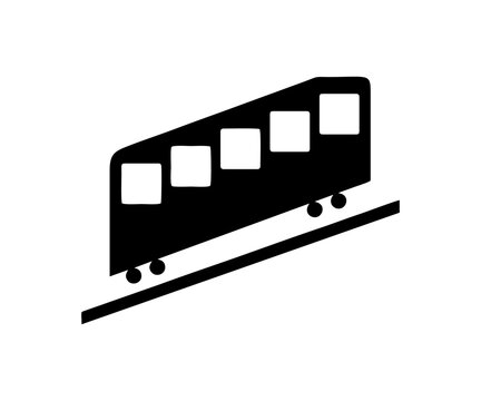 TF 012: Funicular, or Cable railway signs. Transportation facilities vector design and illustration.
