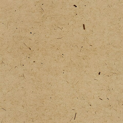 Fototapeta premium Cardboard texture displays a rough surface with natural fibers and dark flecks throughout the material.