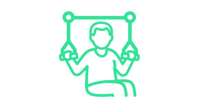 Person doing lat pulldown exercise illustration.