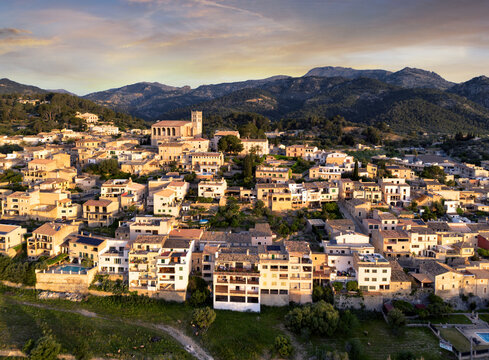Mallorca - Selva village at sunrise, Spain