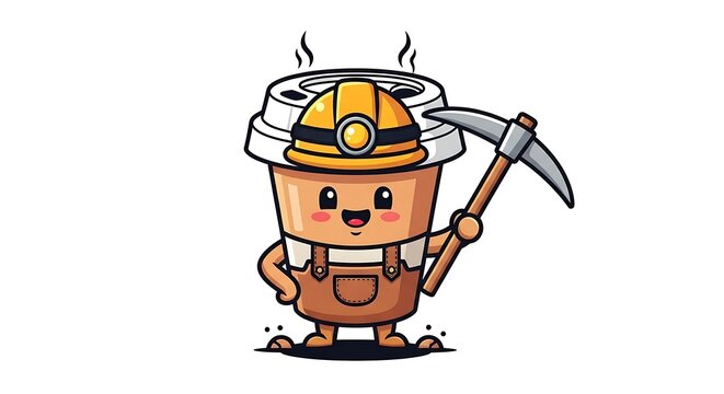 Cartoon robot chef cooking in kitchen.