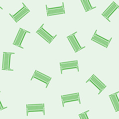 Naklejka premium bench outdoor furniture vector glyph seamless pattern bench outdoor furniture sign illustration