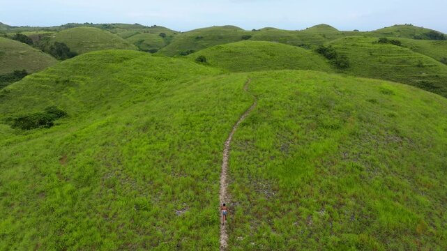 Teletubbies Hills Vibrant Rolling Meadows | Cinematic Aerial Landscape Nusa Penida Indonesia