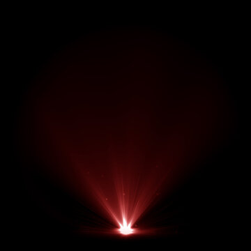 Red rays lens flare effect