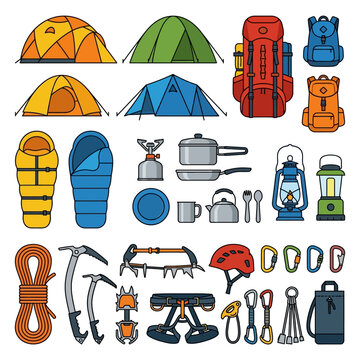 mountain basecamp element vector icon
