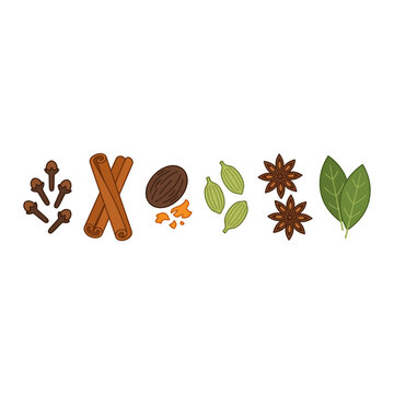 cloves,cinnamon,nutmeg and spices herbs