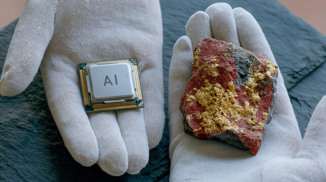AI Chip Carnotite Uranium Ore Nuclear Energy Concept - Uranium Series