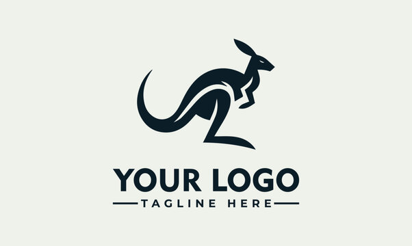 Kangaroo vector logo illustration with a sleek, modern design for your business needs